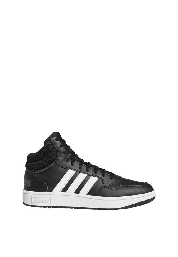 Buty do koszykówki dla dorosłych Adidas Hoops 3.0 Mid Lifestyle Basketball. Kolor: czarny, biały, szary, wielokolorowy. Materiał: skóra, syntetyk, guma. Sport: koszykówka