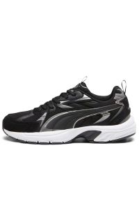 Buty Puma Milenio Tech Suede 39348901 - czarne. Kolor: czarny. Materiał: zamsz, materiał, syntetyk, guma. Szerokość cholewki: normalna. Wzór: aplikacja. Model: Puma Suede #1