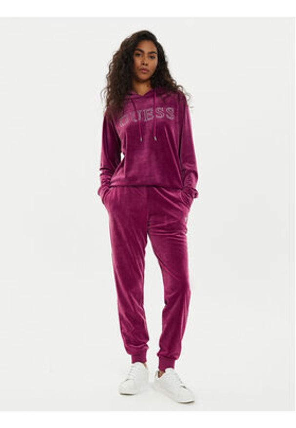 Guess Bluza V4RQ25 KBXI2 Różowy Regular Fit. Kolor: różowy. Materiał: syntetyk