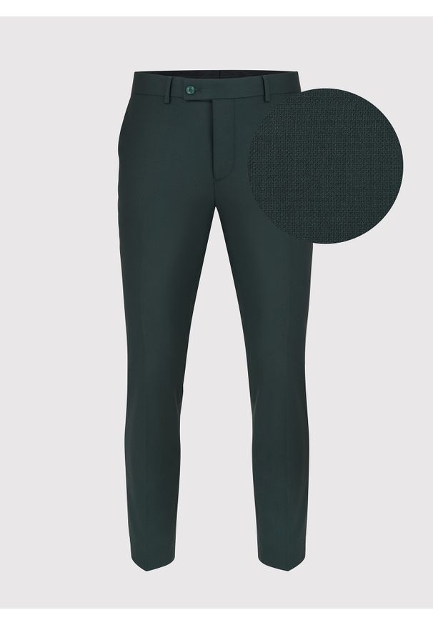 Pako Lorente - PAKO LORENTE – Zielone eleganckie spodnie męskie. Kolor: zielony. Styl: elegancki