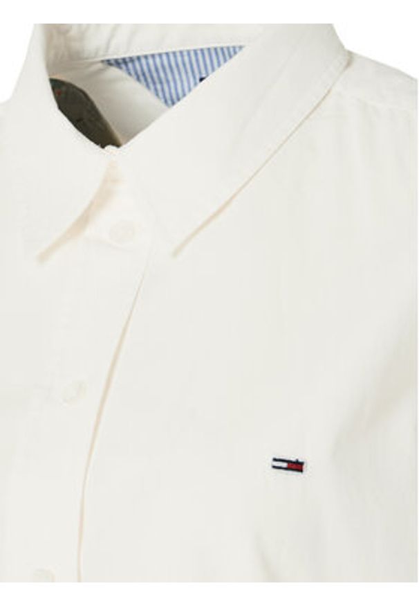 Tommy Jeans Koszula DW0DW19354 Biały Relaxed Fit. Kolor: biały. Materiał: bawełna