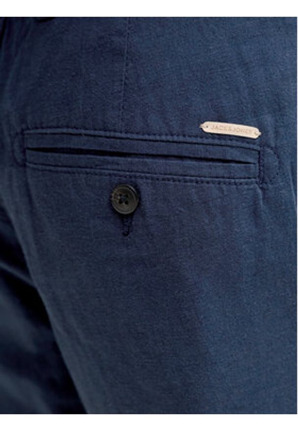 Jack & Jones Chinosy Stace 12248604 Granatowy Tapered Fit. Kolor: niebieski. Materiał: bawełna