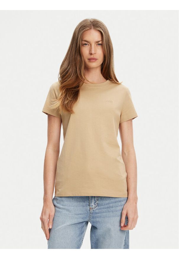 BOSS T-Shirt C_Esogo_1 50506973 Beżowy Slim Fit. Kolor: beżowy. Materiał: bawełna