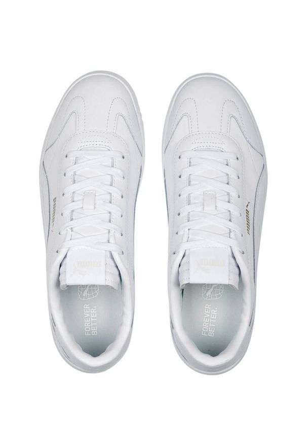 Puma - Męskie Buty Sportowe Club 5v5 Z Powlekanej Skóry. Kolor: biały. Materiał: skóra. Sport: turystyka piesza