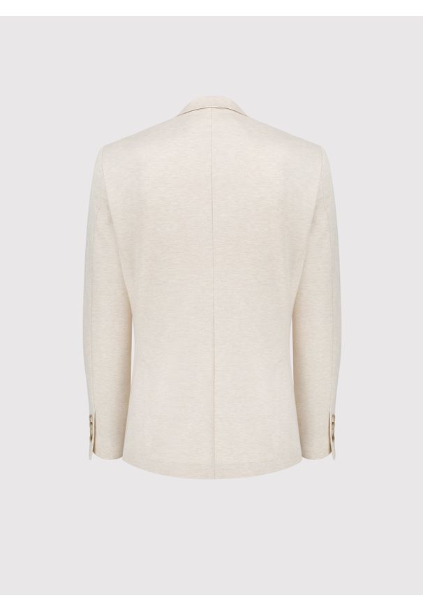 Pako Lorente - PAKO LORENTE - Beżowa dzianinowa marynarka męska. Kolor: beżowy. Materiał: dzianina