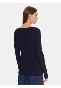 Kontatto Sweter 3M0818C Granatowy Slim Fit. Kolor: niebieski. Materiał: wiskoza
