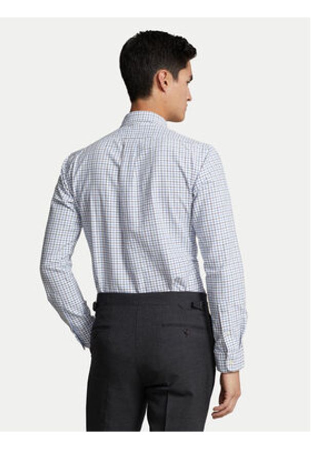 Polo Ralph Lauren Koszula 710922273002 Błękitny Custom Fit. Typ kołnierza: polo. Kolor: niebieski. Materiał: bawełna