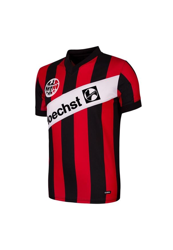 COPA FOOTBALL - Camiseta Retrô de Futebol Eintracht Frankfurt 1990-91. Kolor: czerwony, wielokolorowy, biały. Sezon: lato. Sport: piłka nożna