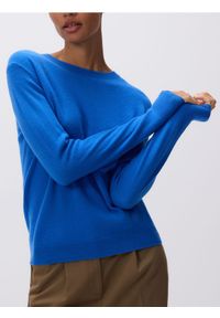 Reserved - Wełniany sweter - niebieski. Kolor: niebieski. Materiał: wełna #1