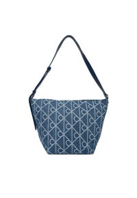Calvin Klein Torebka Emblem Aop Denim Bucket LV04F3432G Niebieski. Kolor: niebieski #1