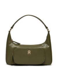 TOMMY HILFIGER - Tommy Hilfiger Torebka Soft Utility Shoulder Bag Pu AW0AW16711 Khaki. Kolor: brązowy. Materiał: skórzane #1