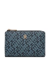 TOMMY HILFIGER - Tommy Hilfiger Portfel Th Icon Bifold Wallet Monoplay AW0AW18594 Granatowy. Kolor: niebieski. Materiał: skóra #1