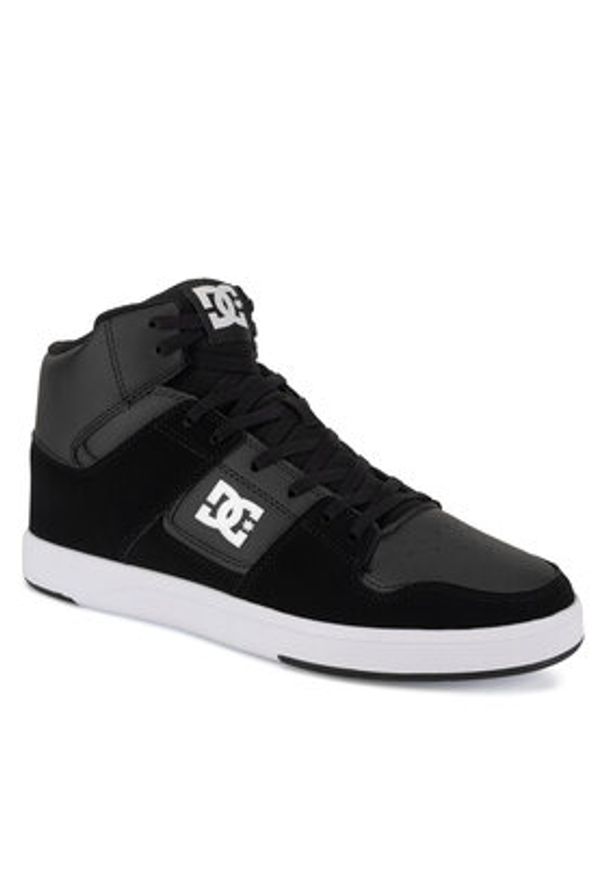 DC Sneakersy CURE HI TOP ADYS400072-BKW Czarny. Kolor: czarny. Materiał: skóra