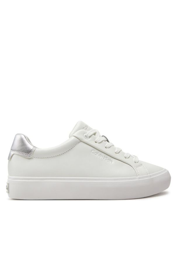 Calvin Klein Sneakersy Vulcanized Lace Up Lth HW0HW02134 Biały. Kolor: biały