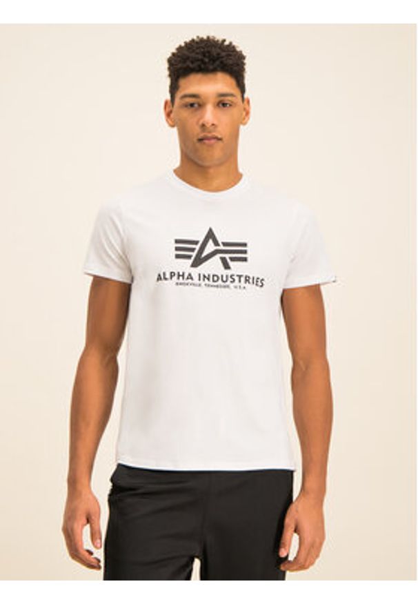 T-Shirt Alpha Industries. Kolor: biały. Materiał: bawełna