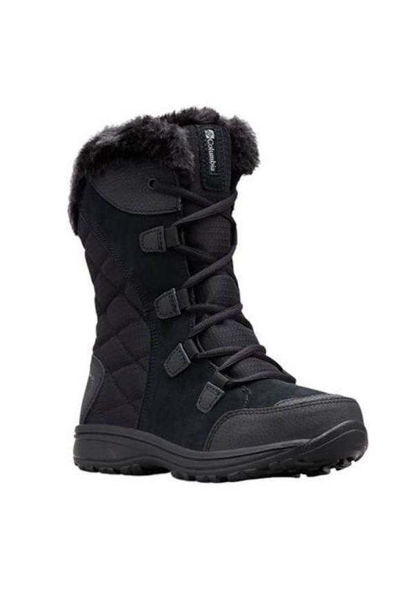 columbia - Buty turystyczne zimowe śniegowce damskie, Ice Maiden II. Kolor: czarny, wielokolorowy. Materiał: materiał, syntetyk. Sezon: zima. Styl: sportowy