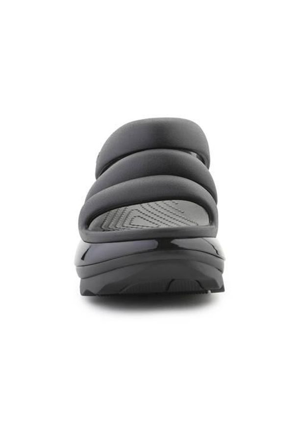 Klapki damskie Crocs Mega Crush Triple Strap. Kolor: czarny. Materiał: syntetyk, materiał
