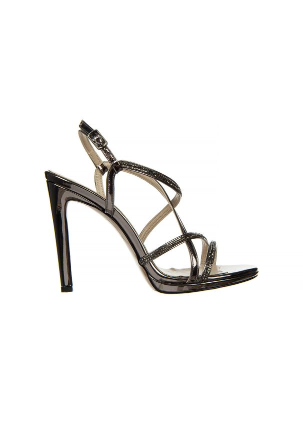 Sandały Bayla-187 589-9083 Platinum 187066, Czarny, Skóra ekologiczna - 38. Zapięcie: pasek. Kolor: czarny. Materiał: skóra ekologiczna. Wzór: ze splotem, motyw z bajki. Obcas: na obcasie. Wysokość obcasa: średni