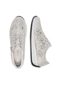 Rieker Sneakersy N1112-80 Srebrny. Kolor: srebrny. Materiał: materiał #8