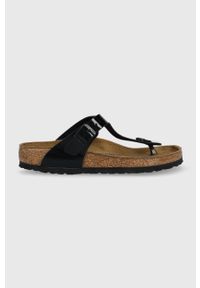 Birkenstock - Japonki Gizeh 43661. Kolor: czarny. Materiał: materiał, skóra, guma. Wzór: gładki #1