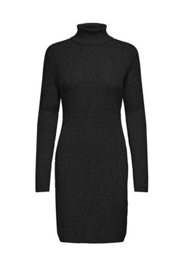 JDY Sukienka dzianinowa 15297773 Czarny Bodycon Fit. Kolor: czarny. Materiał: dzianina, wiskoza, syntetyk. Typ sukienki: bodycon