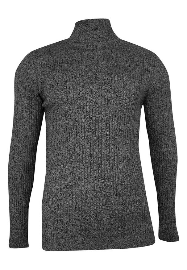 Szary sweter Brave Soul elegancki, z golfem