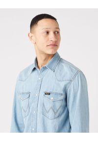 Wrangler - WRANGLER HERITAGE SHIRT MĘSKA KOSZULA JEANSOWA ICY W5D1NC243. Materiał: jeans #2