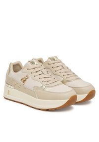 Patrizia Pepe Sneakersy PPJ917.02 Beżowy. Kolor: beżowy. Materiał: skóra #4