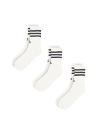 Adidas - adidas Skarpety HT3458 3-PACK Biały. Kolor: biały. Materiał: bawełna