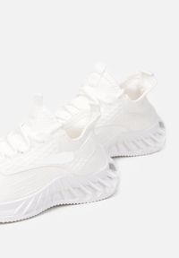 Born2be - Białe Buty Sportowe Thalousa. Nosek buta: okrągły. Zapięcie: bez zapięcia. Kolor: biały. Materiał: materiał, guma. Szerokość cholewki: normalna #4