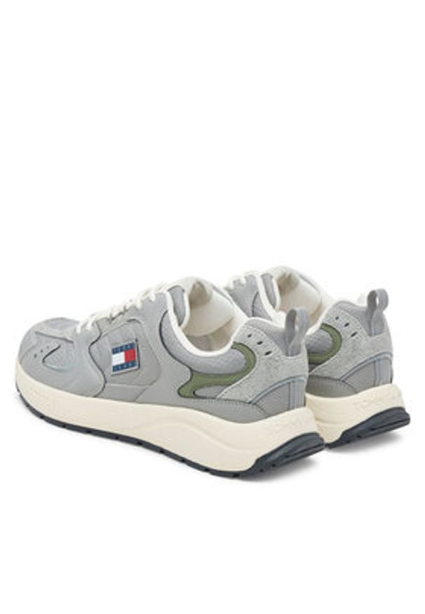 Tommy Jeans Sneakersy Tjm Runner EM0EM01581 Szary. Kolor: szary. Materiał: skóra