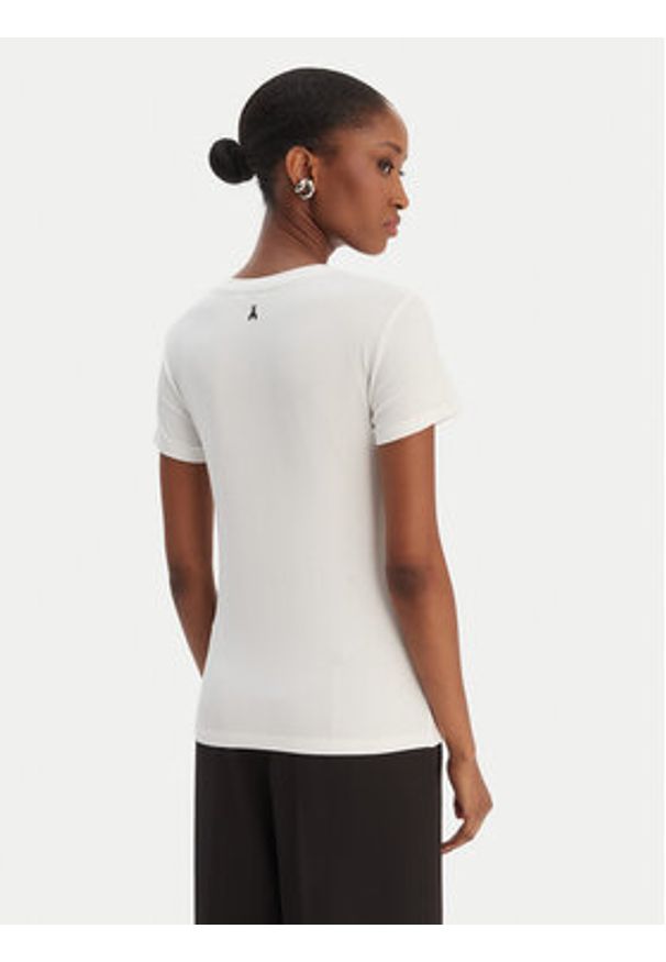 Patrizia Pepe T-Shirt 8M1807/J051-W146 Biały Regular Fit. Kolor: biały. Materiał: wiskoza