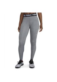 Legginsy Nike Pro CZ9779-084 - szare. Okazja: na co dzień, na spacer. Kolor: szary. Materiał: poliester, elastan, materiał. Technologia: Dri-Fit (Nike). Styl: casual. Sport: turystyka piesza