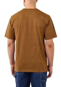 Koszulka sportowa męska T-shirt Carhartt Heavyweight Pocket K87. Kolor: brązowy