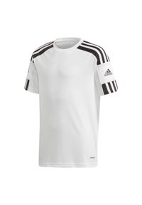 Adidas - Koszulka piłkarska dla dzieci adidas Squadra 21 JSY Y Jr. Kolor: biały, wielokolorowy, czarny. Sport: piłka nożna