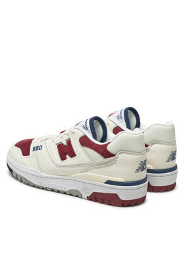 New Balance Sneakersy BB550VRC Biały. Kolor: biały. Materiał: skóra