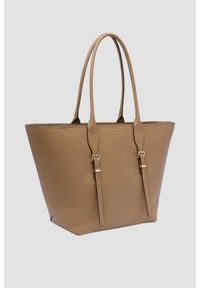 Michael Kors - MICHAEL KORS Brązowa shopperka ze skóry. Kolor: brązowy. Materiał: skórzane. Styl: klasyczny, casual, elegancki #3