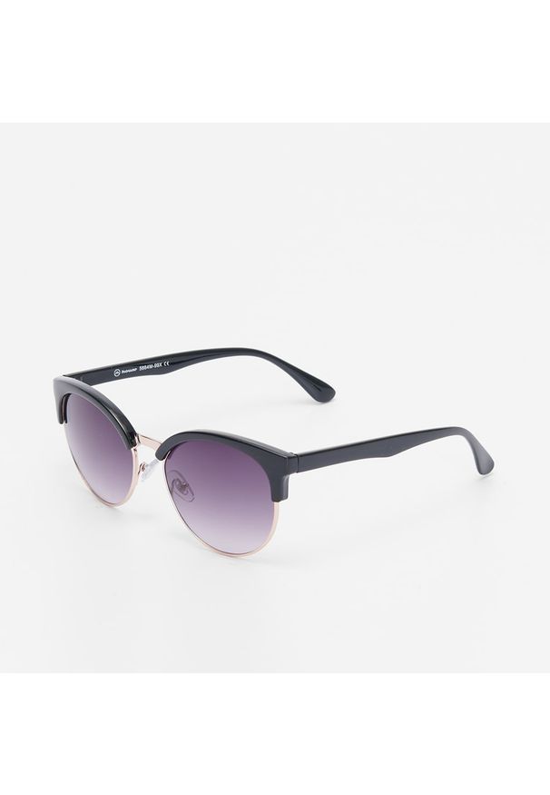 House - Okulary przeciwsłoneczne z fioletowymi szkłami - Czarny. Kolor: czarny