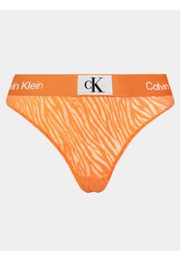 Calvin Klein Underwear Stringi 000QF7378E Pomarańczowy. Kolor: pomarańczowy. Materiał: syntetyk #3