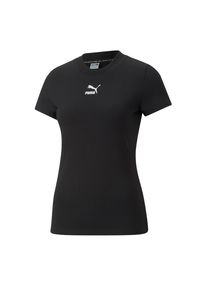 Koszulka Puma Classics Slim 53561001 - czarna. Kolor: czarny. Materiał: elastan, bawełna. Długość rękawa: krótki rękaw. Długość: krótkie. Sezon: lato. Sport: fitness
