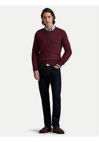 Polo Ralph Lauren Sweter 710918163520 Bordowy Regular Fit. Typ kołnierza: polo. Kolor: czerwony. Materiał: bawełna #4