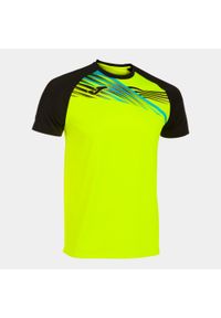 Koszulka do biegania męska Joma Elite X. Kolor: żółty, zielony, czarny, wielokolorowy. Materiał: jersey. Sport: bieganie #1