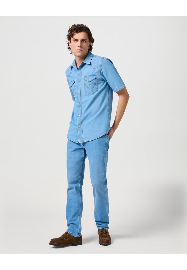 Wrangler - WRANGLER MĘSKIE SPODNIE JEANSOWE WRANGLER GREENSBORO MIST 112364971