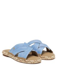 TOMMY HILFIGER - Tommy Hilfiger Espadryle Chambray Espadrille Mule FW0FW08501 Niebieski. Kolor: niebieski. Materiał: materiał #3
