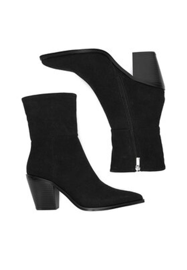 Jenny - JENNY Botki CEO-HY23222S-1 Czarny. Kolor: czarny. Materiał: syntetyk, materiał