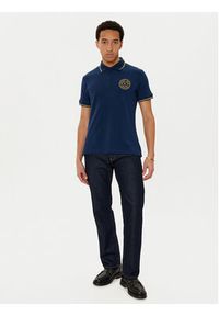 Versace Jeans Couture Polo 78GAGT00 Niebieski Regular Fit. Typ kołnierza: polo. Kolor: niebieski. Materiał: bawełna