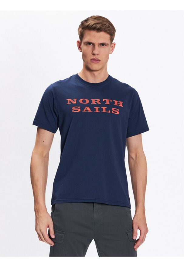 North Sails T-Shirt Graphic 692838 Granatowy Regular Fit. Kolor: niebieski. Materiał: bawełna