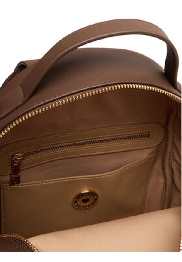 Love Moschino - LOVE MOSCHINO Plecak JC4197PP1NKD0301 Brązowy. Kolor: brązowy. Materiał: skóra