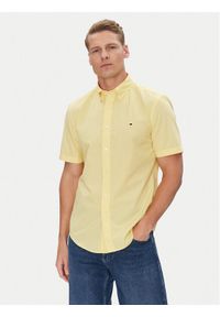 TOMMY HILFIGER - Tommy Hilfiger Koszula MW0MW37584 Żółty Regular Fit. Kolor: żółty. Materiał: bawełna