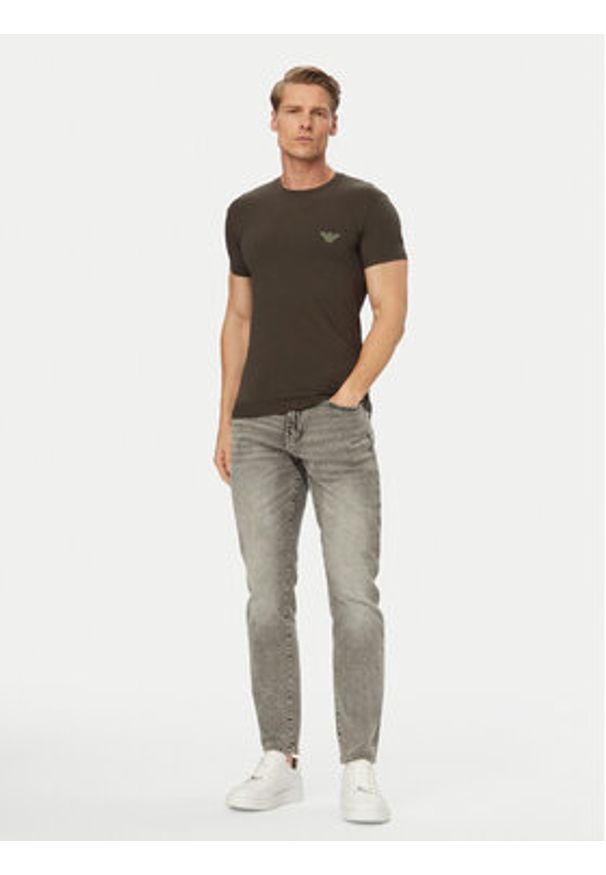 Emporio Armani Underwear T-Shirt EM000375 AF18890 U8122 Szary Slim Fit. Kolor: szary. Materiał: bawełna